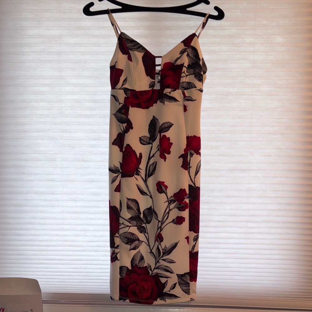 Floral Print Spaghetti Strap Dress